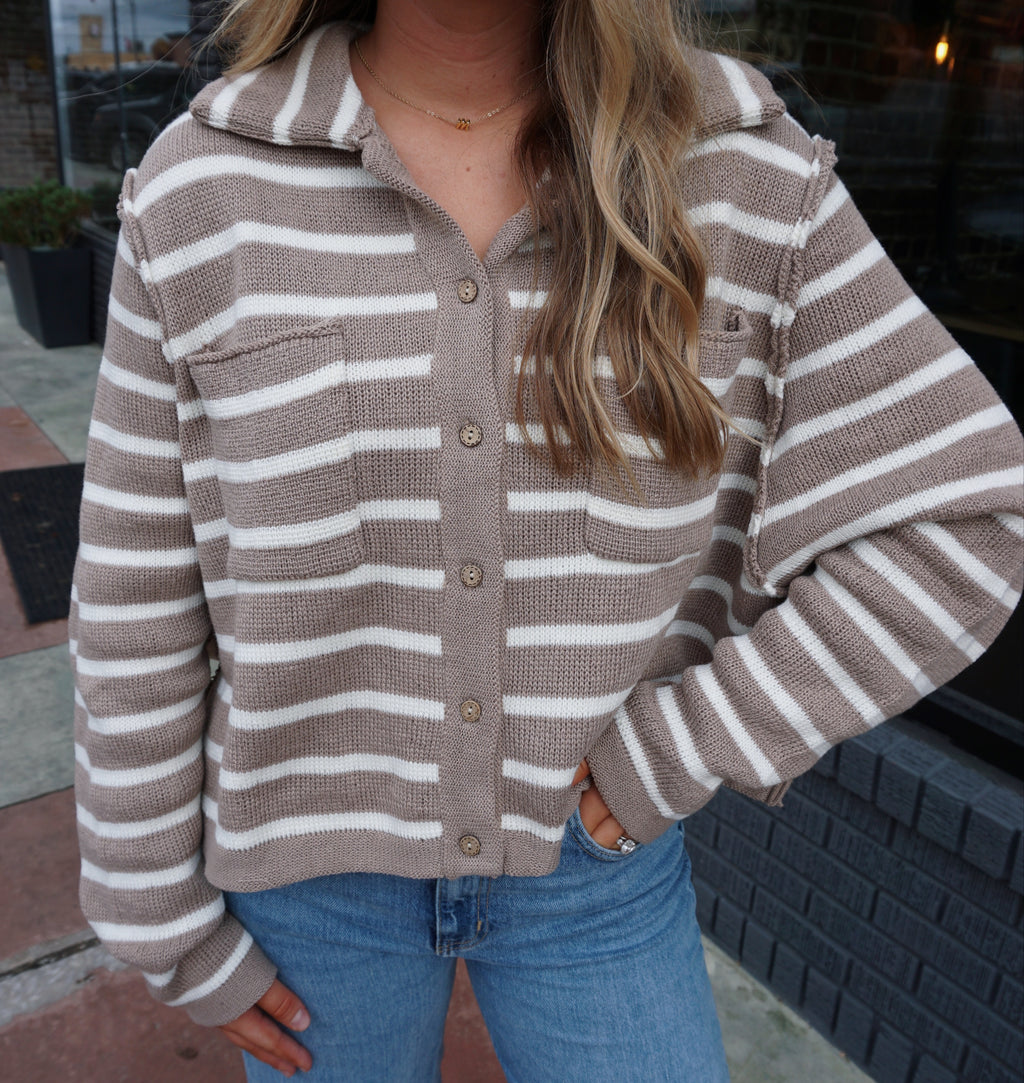 The Hannah Taupe Cardigan