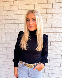 The Kyleigh Black Turtleneck Sweater