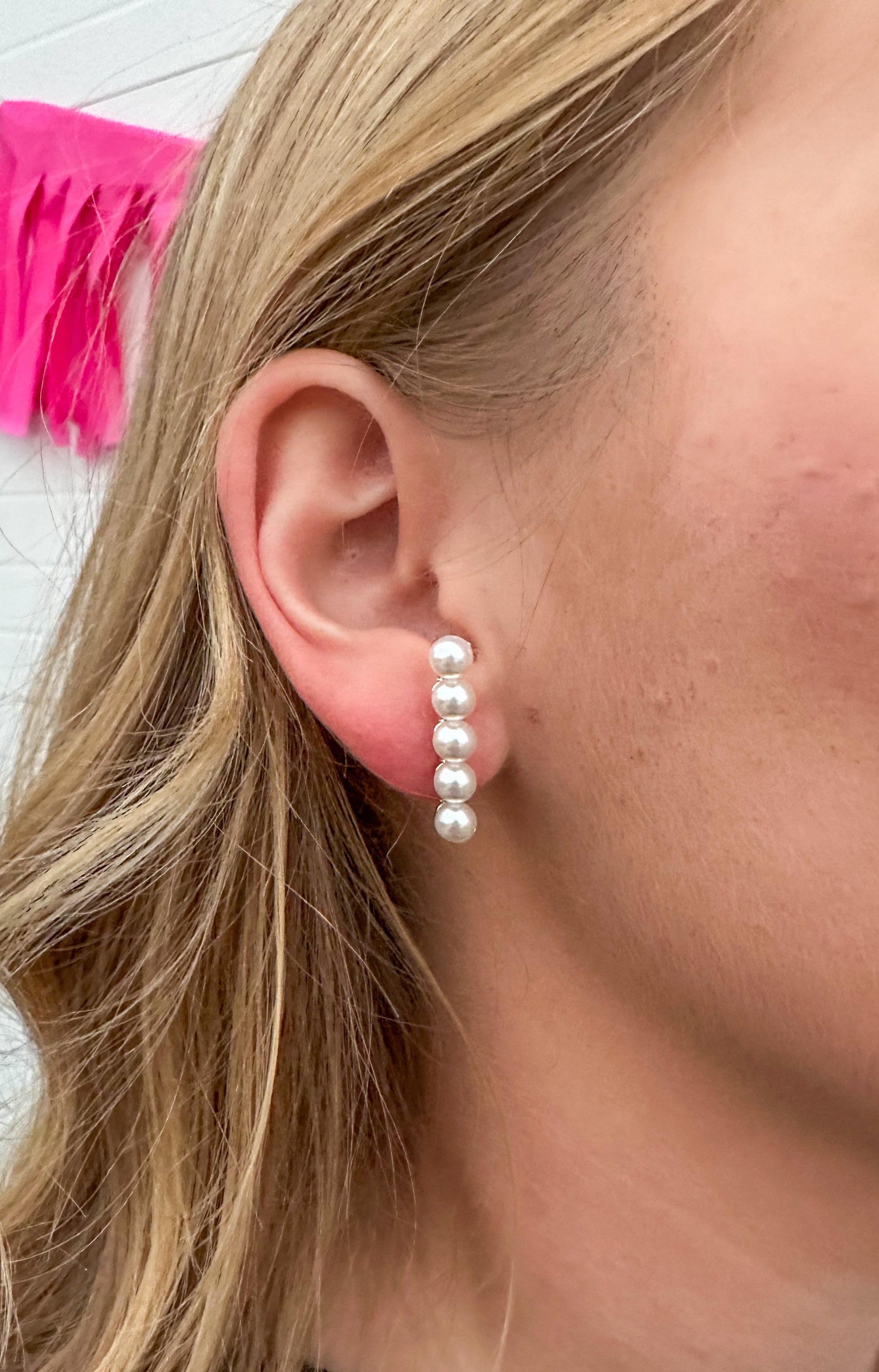 The Stacked Pearl Statement Studs
